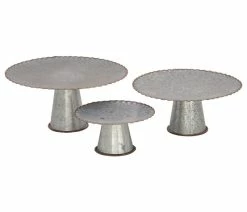 Cheapest ๐ Brimfield & May Set Of 3 Gray Metal Farmhouse Cake Stand 49192 ๐ฅฐ