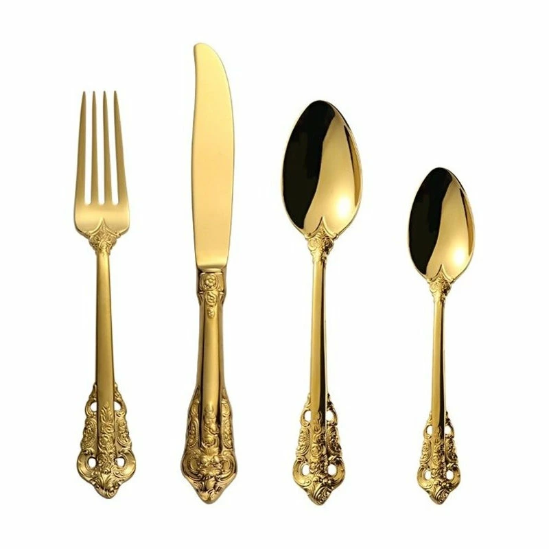 Best Pirce โค๏ธ Morsale 24-Piece Vintage 18K Gold Plated Stainless Steel Silverware Set, 6 Settings ๐ 1 Best Pirce โค๏ธ Morsale 24-Piece Vintage 18K Gold Plated Stainless Steel Silverware Set, 6 Settings ๐