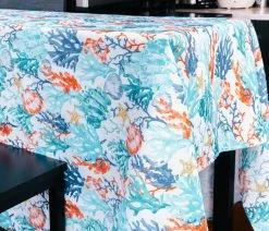 Promo 🎁 Lintex Linens Inc. Coralee Indoor Outdoor 100% Polyester Tablecloth, 70" Round 💯 -Tabletop Sales Store 6521e0010ee7a410 0380 w800 h800 b0 p0
