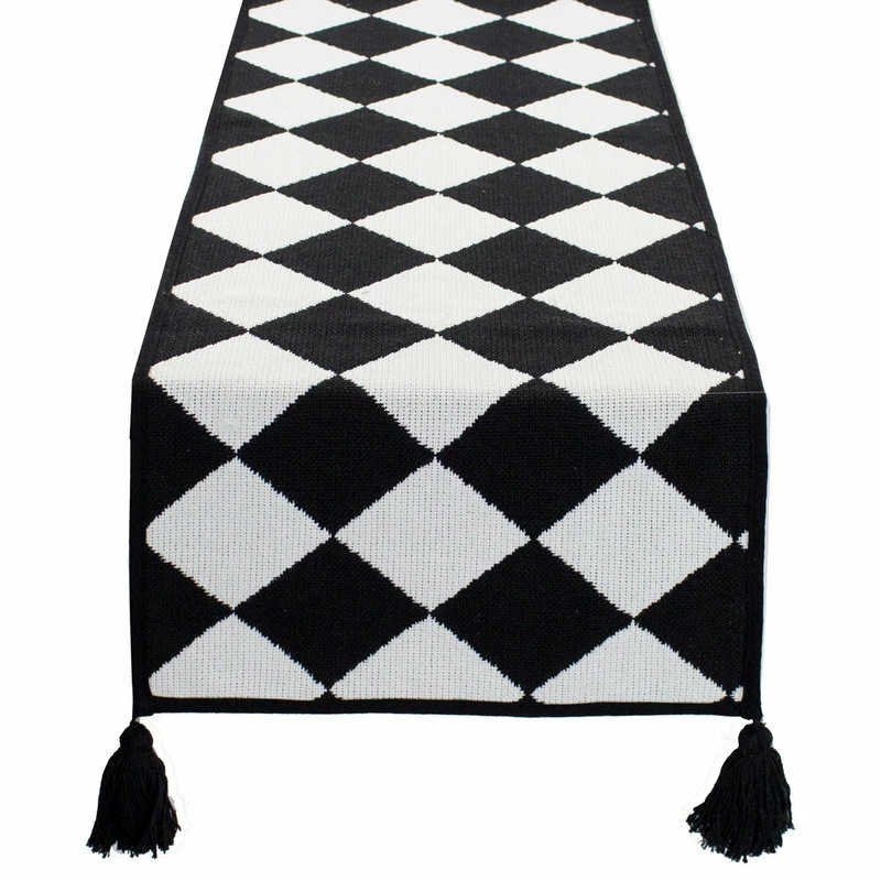 Cheapest ๐ Fennco Styles Black And White Woven Table Runner, 14x71 Inch, Diamond โ๏ธ 1 Cheapest ๐ Fennco Styles Black And White Woven Table Runner, 14x71 Inch, Diamond โ๏ธ