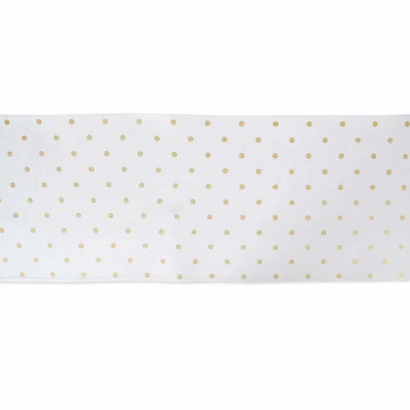 New ✨ Design Imports DII Reversible Polka Dot Table Runner 90 Gold Metallic ✔️ 2 New ✨ Design Imports DII Reversible Polka Dot Table Runner 90 Gold Metallic ✔️ - Image 2