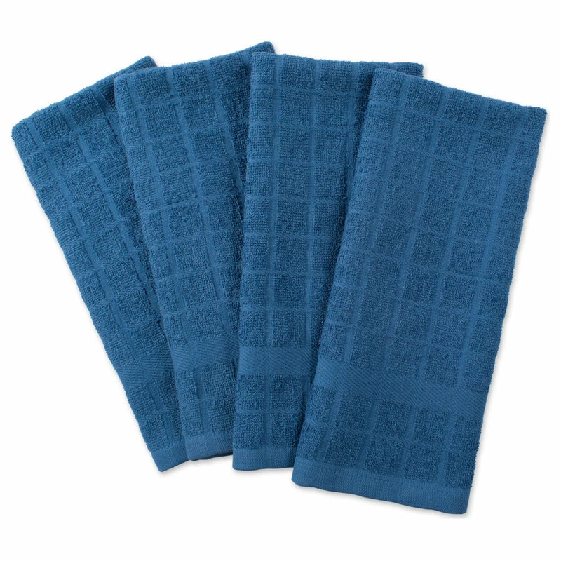 Promo ⭐ Design Imports DII Solid Blue Windowpane Terry Dishtowel, Set Of 4 ❤️ 1 Promo ⭐ Design Imports DII Solid Blue Windowpane Terry Dishtowel, Set Of 4 ❤️