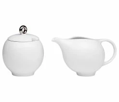 Budget ⭐ Maia Ming Designs Eva Milk And Sugar Set, Glossy White 🛒