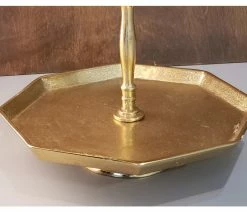 Best Pirce 💯 HomeRoots Vintage Look Octagonal Gold Two Tier Server 🥰 -Tabletop Sales Store 6721a79b00dc0bfe 3951 w800 h800 b0 p0