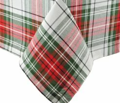 Outlet ✔️ Design Imports DII 🔔 Christmas Plaid Tablecloth 60"x84" 😀