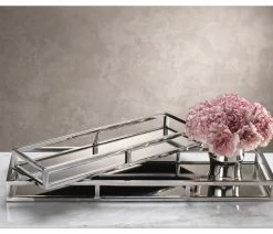 Brand new 🛒 Zodax "Narrow" 18" Long Aluminium Mirrored Serving Tray, Rectangular Shaped 🧨 -Tabletop Sales Store 6981f50d0ab925d5 3288 w800 h800 b0 p0