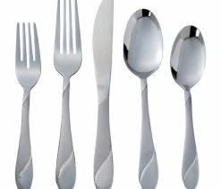 Best Sale 🎁 Cambridge Silversmiths, Ltd. Cambridge Swirl Flatware Set, 20-Piece 👏