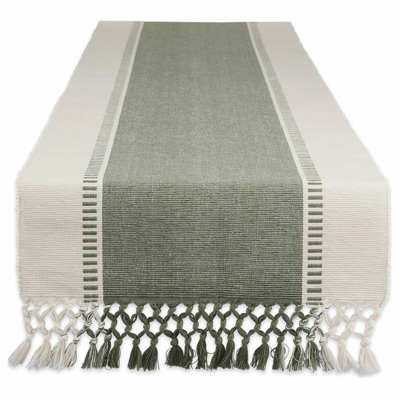 Hot Sale ✔️ Design Imports Artichoke Green Dobby Stripe Table Runner 13"x72" 🎉 1 Hot Sale ✔️ Design Imports Artichoke Green Dobby Stripe Table Runner 13"x72" 🎉