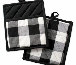 Best Pirce 😀 Design Imports DII Black Buffalo Check Potholder, Set Of 2 🎁