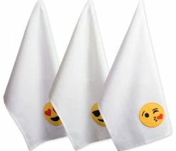 Flash Sale ๐ Design Imports DII Smiling Emoji Embellished Dishtowels, Set Of 3 ๐