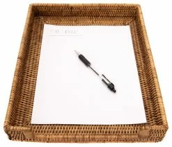 Best Sale ❤️ Artifacts Trading Company Artifacts Rattan Paper Tray Basket, Honey Brown 😉