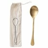 Wholesale 🧨 CREATIVE CO-OP Brass Spoon In Printed Drawstring Bag 🛒