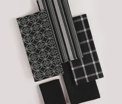 Cheapest ⭐ Design Imports DII Assorted Black Dishtowel/Dishcloth, Set Of 5 🎁 -Tabletop Sales Store 700121650ba41773 5880 w800 h800 b0 p0