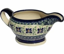 Flash Sale 🤩 Zaklady Ceramiczne Boleslawiec Polish Pottery Gravy Boat, Pattern Number: DU121 😉