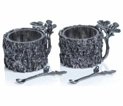 Cheap 🎁 Zodax Alberg Glass Condiment Bowls With Pewter Spoon, Set Of 2 ✔️