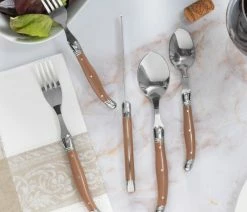 Deals 🛒 French Home Brands French Home Laguiole 20 Piece Stainless Steel Flatware Set For 4, Cafe Au Lait 😍 -Tabletop Sales Store 73f1d27c0298fe16 9630 w800 h800 b0 p0