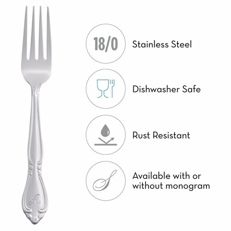 Buy ๐คฉ RiverRidge Home RiverRidge Rose 46-Piece Stainless Steel Letter E Flatware Set In Silver ๐ 5 Buy ๐คฉ RiverRidge Home RiverRidge Rose 46-Piece Stainless Steel Letter E Flatware Set In Silver ๐ - Image 5