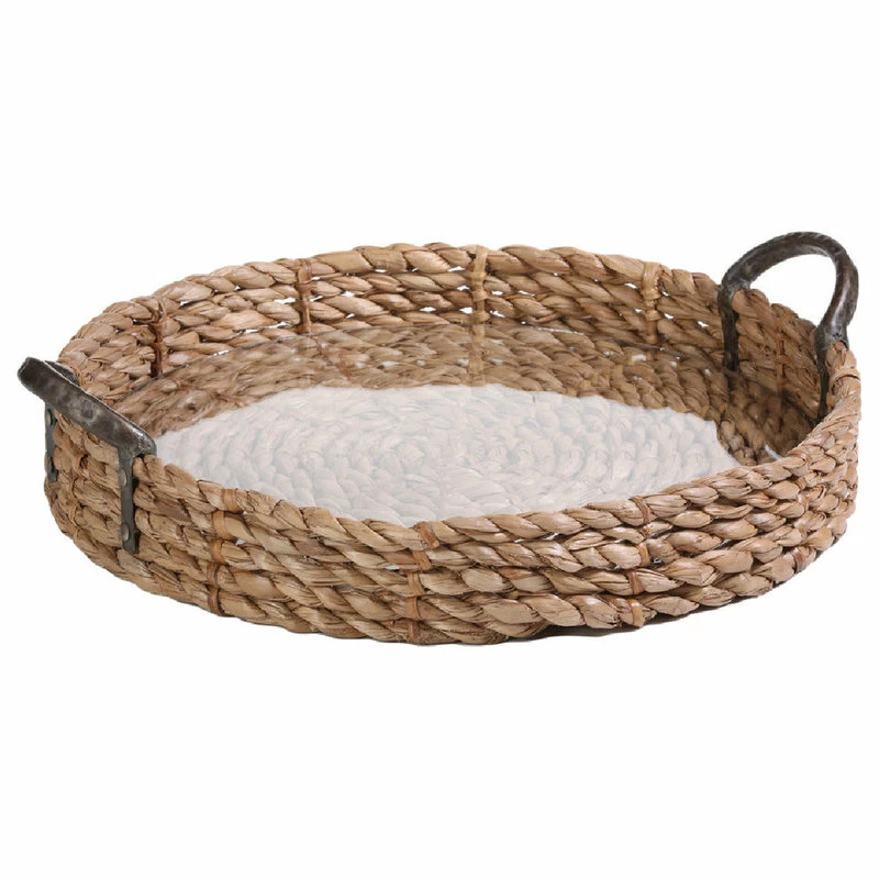 Best Pirce โ Zodax 20" Diameter Seagrass Serving Tray With Glass Insert ๐ 1 Best Pirce โ Zodax 20" Diameter Seagrass Serving Tray With Glass Insert ๐