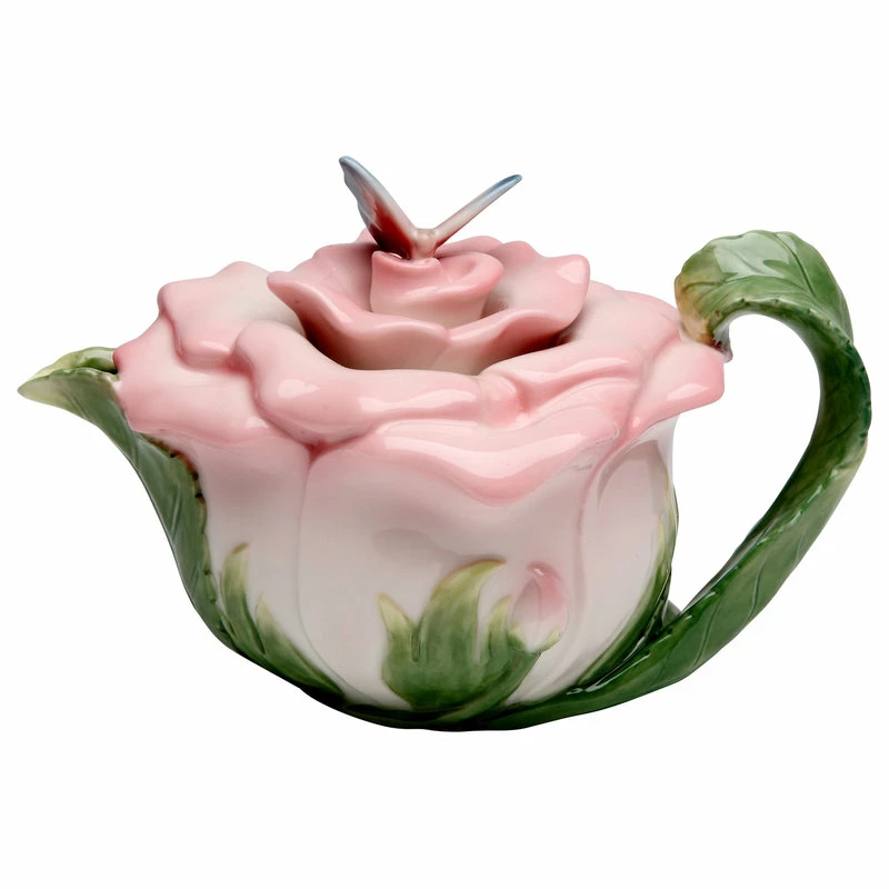 Promo โ๏ธ Cosmos Gifts Corp. Butterfly On Rose Teapot, 12 Oz. ๐ 1 Promo โ๏ธ Cosmos Gifts Corp. Butterfly On Rose Teapot, 12 Oz. ๐