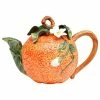 New 👍 Cosmos Gifts Corp. Orange Teapot ✔️