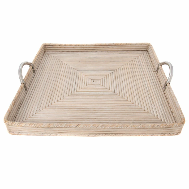 Top 10 👏 Artifacts Trading Company Artifacts Rattan™ Square Tray With Stainless Steel Handles, White Wash, 16"x16"x 😍 5 Top 10 👏 Artifacts Trading Company Artifacts Rattan™ Square Tray With Stainless Steel Handles, White Wash, 16"x16"x 😍 - Image 5