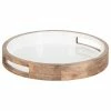 Flash Sale 🔥 Uniek Ehrens Round Decorative Wood Tray, Natural White, 15 Diameter 🔔