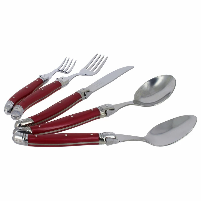 Cheap β French Home Brands Laguiole 20-Piece Stainless Steel/Raspberry Flatware Set Of 4/French Home 𧨠6 Cheap β French Home Brands Laguiole 20-Piece Stainless Steel/Raspberry Flatware Set Of 4/French Home 𧨠- Image 6