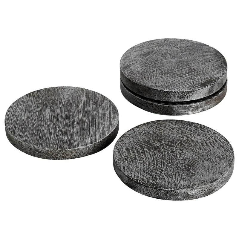 Brand new ⭐ Mascot Hardware Textured White/Black Coasters, Set Of 4 ✔️ 3 Brand new ⭐ Mascot Hardware Textured White/Black Coasters, Set Of 4 ✔️ - Image 3