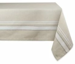 Cheap ๐ฅฐ Design Imports DII White French Stripe Tablecloth โจ