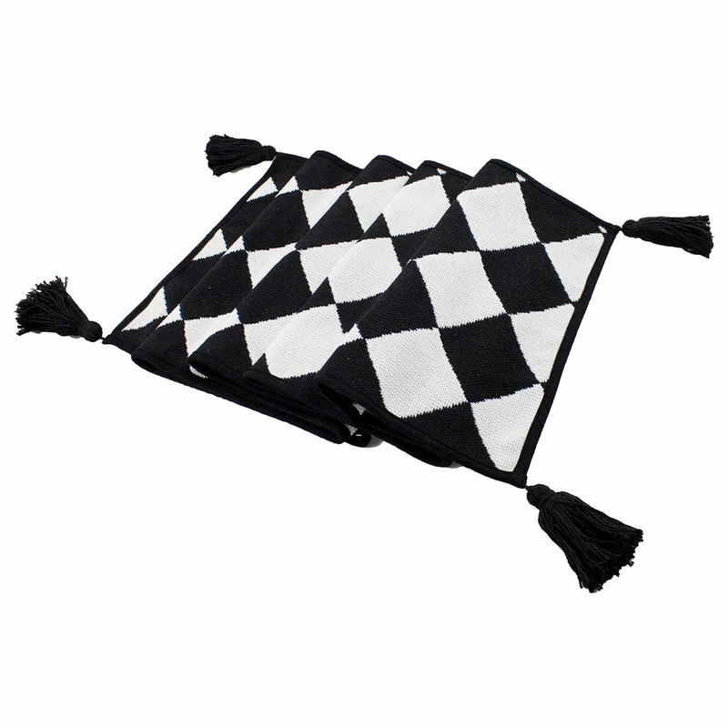 Cheapest ๐ Fennco Styles Black And White Woven Table Runner, 14x71 Inch, Diamond โ๏ธ 2 Cheapest ๐ Fennco Styles Black And White Woven Table Runner, 14x71 Inch, Diamond โ๏ธ - Image 2