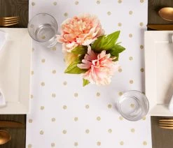 New ✨ Design Imports DII Reversible Polka Dot Table Runner 90 Gold Metallic ✔️ 13 New ✨ Design Imports DII Reversible Polka Dot Table Runner 90 Gold Metallic ✔️ -Tabletop Sales Store 826133500e974640 9599 w800 h800 b0 p0