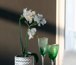 Buy 💯 A&B Home Set Of 2 Green Champagne Flute With Gold Rim D3x10" ⌛ -Tabletop Sales Store 84e1fe340102dcf4 6026 w800 h800 b0 p0