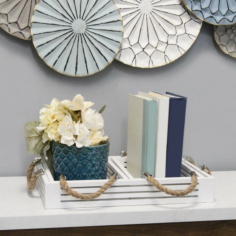 Outlet ๐ HomeRoots S/3 Hampton Nesting Wood With Metal Handles Trays โ 2 Outlet ๐ HomeRoots S/3 Hampton Nesting Wood With Metal Handles Trays โ - Image 2