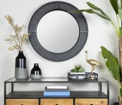 Promo 🌟 HomeRoots Furniture HomeRoots Matte Black Metal Cane Design Serving Tray 💯 -Tabletop Sales Store 8861feef0065bd99 7183 w800 h800 b0 p0