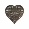 Coupon 🎉 Handcrafted Nautical Decor Cast Iron Heart Shaped Trivet 7" 😀