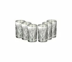Cheap ✨ Neman Glassworks Set Of 6 Vintage Russian Crystal Tea Glasses For Metal Holder Podstakannik 🎉