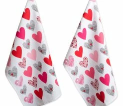 Brand new ๐ Design Imports Hearts Collage Printed Dishtowel, Set Of 2 โ๏ธ