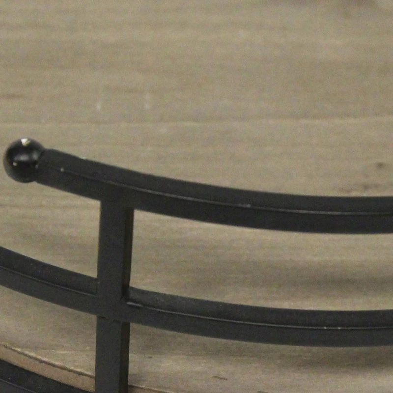 Buy ✨ HomeRoots 12" Round Metal Frame And Wood Tray ✨ 3 Buy ✨ HomeRoots 12" Round Metal Frame And Wood Tray ✨ - Image 3