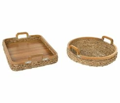 Top 10 🔔 KOUBOO Rectangular Anson Serving Tray, Sea Grass With Solid Wood Bottom 🤩 -Tabletop Sales Store 8c6121140f971405 6885 w800 h800 b1 p0