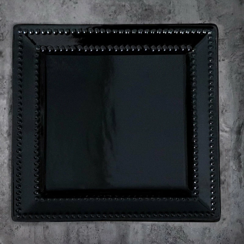 Deals โญ Lorenzo Import, LLC 16 Piece Square Beaded Stoneware Dinnerware Set By Lorren Home Trends, Black ๐ฏ 2 Deals โญ Lorenzo Import, LLC 16 Piece Square Beaded Stoneware Dinnerware Set By Lorren Home Trends, Black ๐ฏ - Image 2