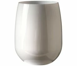 Outlet 😍 SymGLASS Stemless Wine Glass, Set Of 4, White, 12 Oz. 🔔