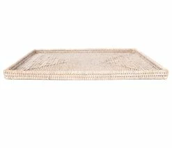 Top 10 โญ Artifacts Trading Company Artifacts Rattan Rectangular Tray With Flat Rim, White Wash ๐ฅ