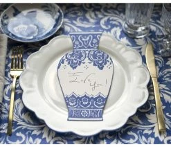 Outlet 🎁 My Swanky Home Luxe Large Blue White Vase Table Accent Place Cards | Set 36 China Urn Label Tag 🛒 7 Outlet 🎁 My Swanky Home Luxe Large Blue White Vase Table Accent Place Cards | Set 36 China Urn Label Tag 🛒 -Tabletop Sales Store 98c169e80cdd4c57 7576 w800 h800 b0 p0