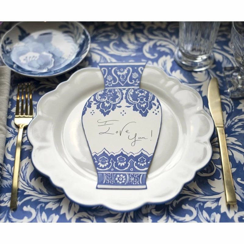 Outlet 🎁 My Swanky Home Luxe Large Blue White Vase Table Accent Place Cards | Set 36 China Urn Label Tag 🛒 3 Outlet 🎁 My Swanky Home Luxe Large Blue White Vase Table Accent Place Cards | Set 36 China Urn Label Tag 🛒 - Image 3