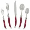Cheap ⌛ French Home Brands Laguiole 20-Piece Stainless Steel/Raspberry Flatware Set Of 4/French Home 🧨