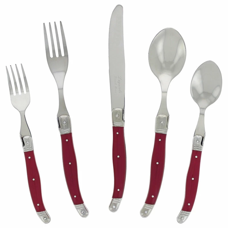 Cheap β French Home Brands Laguiole 20-Piece Stainless Steel/Raspberry Flatware Set Of 4/French Home 𧨠1 Cheap β French Home Brands Laguiole 20-Piece Stainless Steel/Raspberry Flatware Set Of 4/French Home π§¨