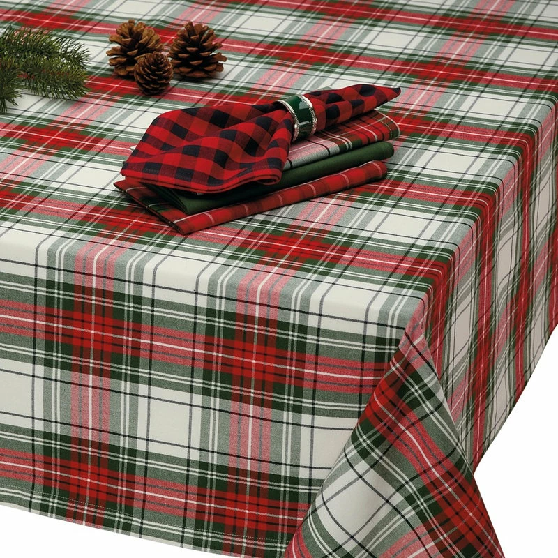 Outlet βοΈ Design Imports DII π Christmas Plaid Tablecloth 60"x84" π 3 Outlet βοΈ Design Imports DII π Christmas Plaid Tablecloth 60"x84" π - Image 3