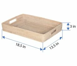 Top 10 ⭐ KOUBOO Loma Rattan Serving Tray With Cut-Out Handles, White-Wash 🎁 -Tabletop Sales Store a0c12a1400d503e9 4728 w800 h800 b1 p0