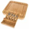 Top 10 😍 Bamboo Cheese Serving Tray With 4 Piece Cutlery Set By Classic Cuisine 🎉