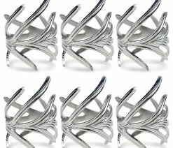 Best Pirce 🥰 Design Imports DII Antique Silver Branch Napkin Ring, Set Of 6 🛒